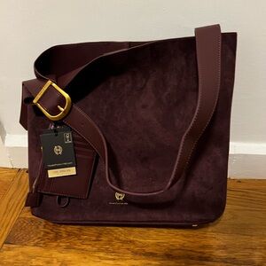 House of Harlow 1960 Rich Burgundy Messenger Bag